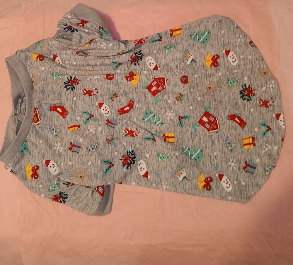 Holiday Time Gray and Red Dog Shirt / Pajamas